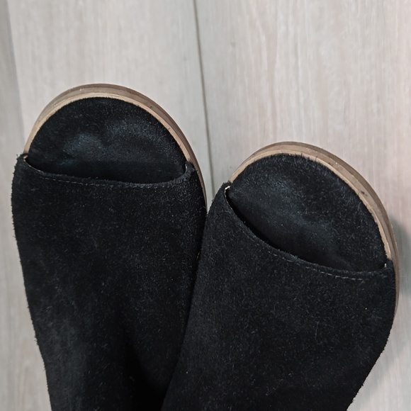 Lucky Brand Women Keight Ankle Leather Open toe Heels Boots shoes sz 7.5M - Picture 3 of 14